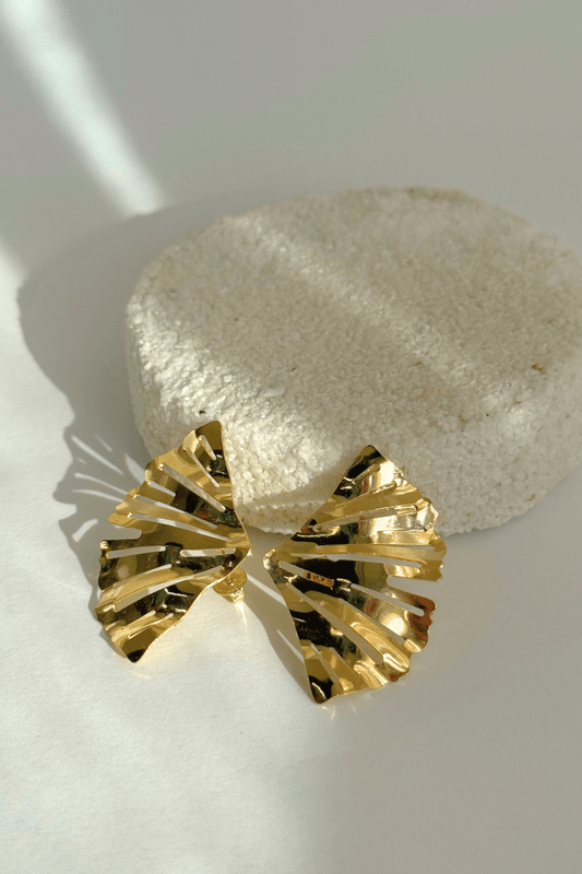 Brinco Leque Dourado