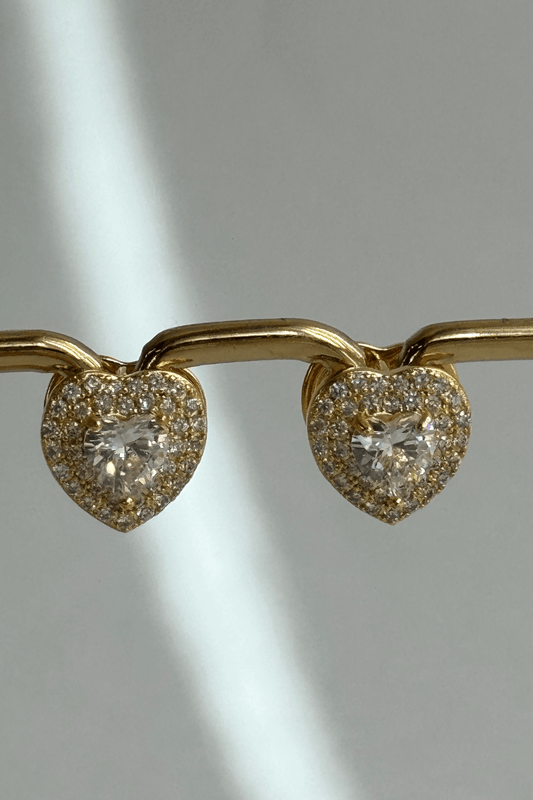 Brinco Coração Shine Lux Dourado Brinco Coração Shine Lux Dourado