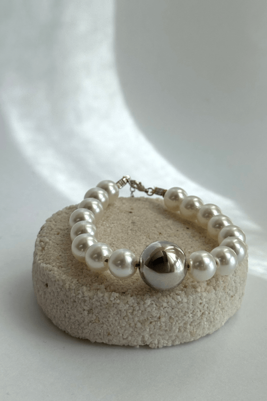 Pulseira Pérolas Trendy Prata