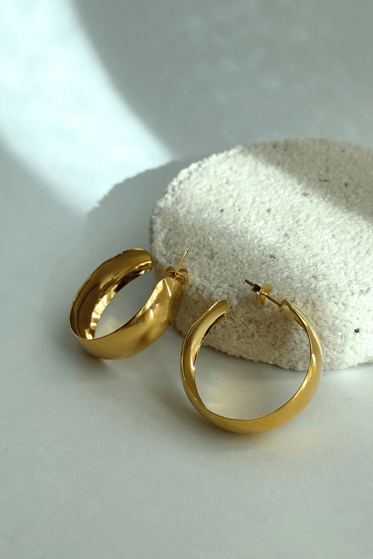 Brinco Argola Luna Dourado