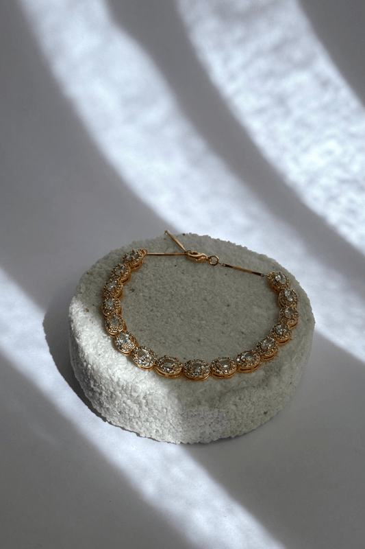 Pulseira Riviera Cravejada Dourado Pulseira Riviera Cravejada Dourado