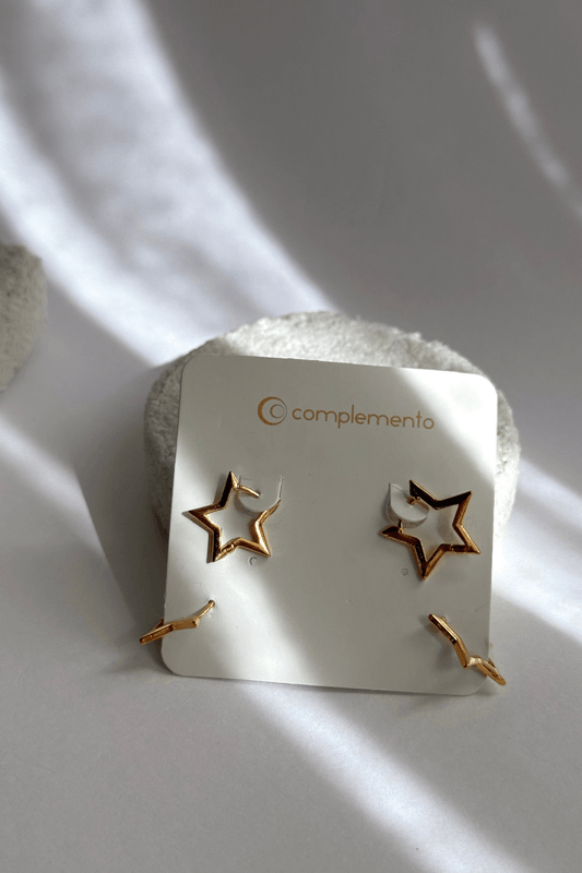 Brinco Kit Estrela Dourado Brinco Kit Estrela Dourado