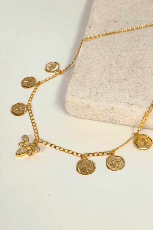 Colar Abelhas Dourado