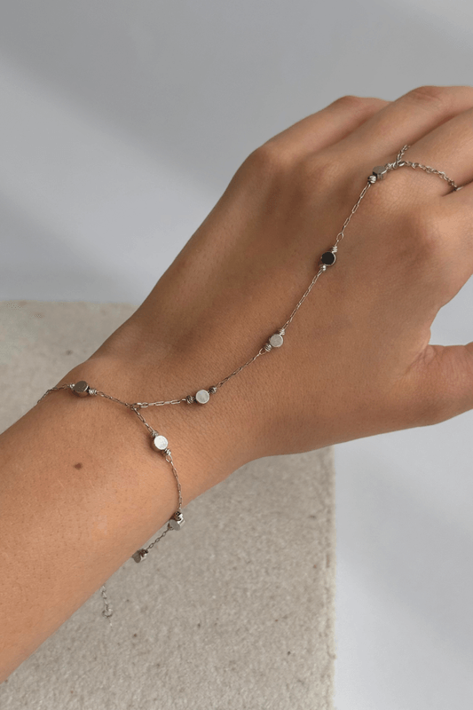 Pulseira Hand Chain Pieces Prata Pulseira Hand Chain Pieces Prata