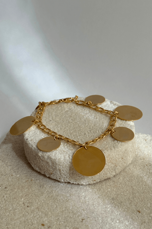 Pulseira Paetês Verão Dourado Pulseira Paetês Verão Dourado