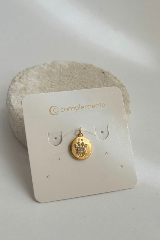 Pingente Personalizável Pet Dourado