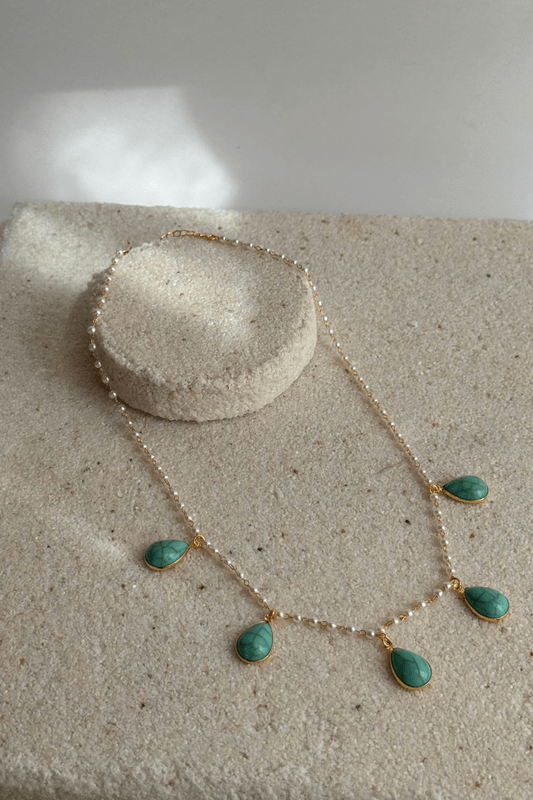 Colar Gruta Azul Dourado
