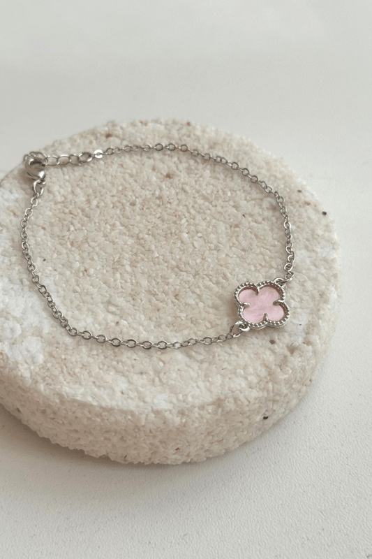 Pulseira Paris Colors Prata cor:Rosa