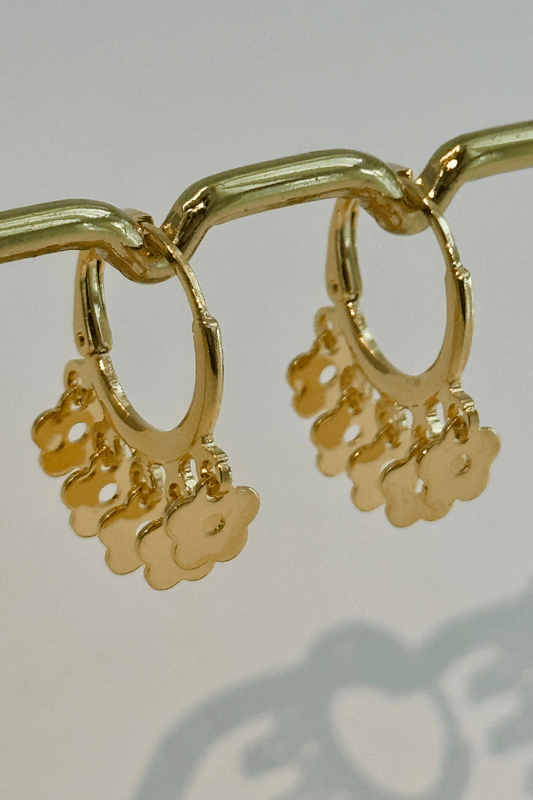 Brinco Florzinhas Verão Dourado