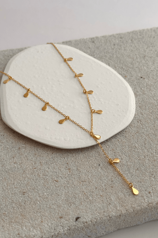 Colar Gravatinha Gotinhas Verão Dourado Colar Gravatinha Gotinhas Verão Dourado