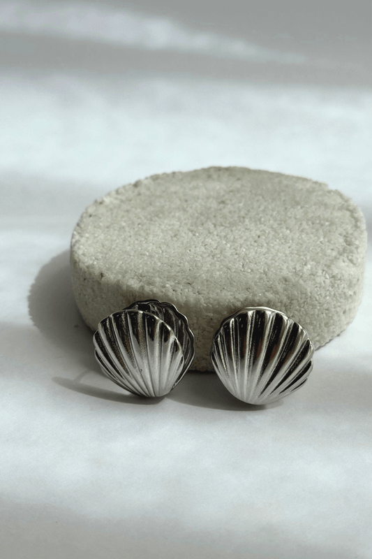 Brinco Concha Dupla Prata